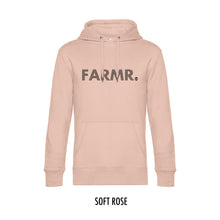 Afbeelding in Gallery-weergave laden, FARMR. Pastel Hoodie met zwart stripe logo
