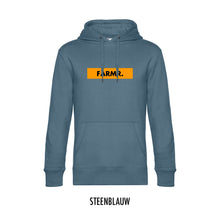 Load image into Gallery viewer, FARMR. Kleuren Hoodie met geel block logo
