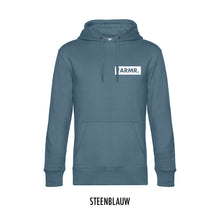 Afbeelding in Gallery-weergave laden, FARMR. Kleuren Hoodie met klein wit block logo
