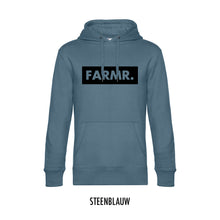 Load image into Gallery viewer, FARMR. Kleuren Hoodie met groot zwart block logo
