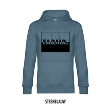 Load image into Gallery viewer, FARMR. Kleuren Hoodie met zwart yingyang logo
