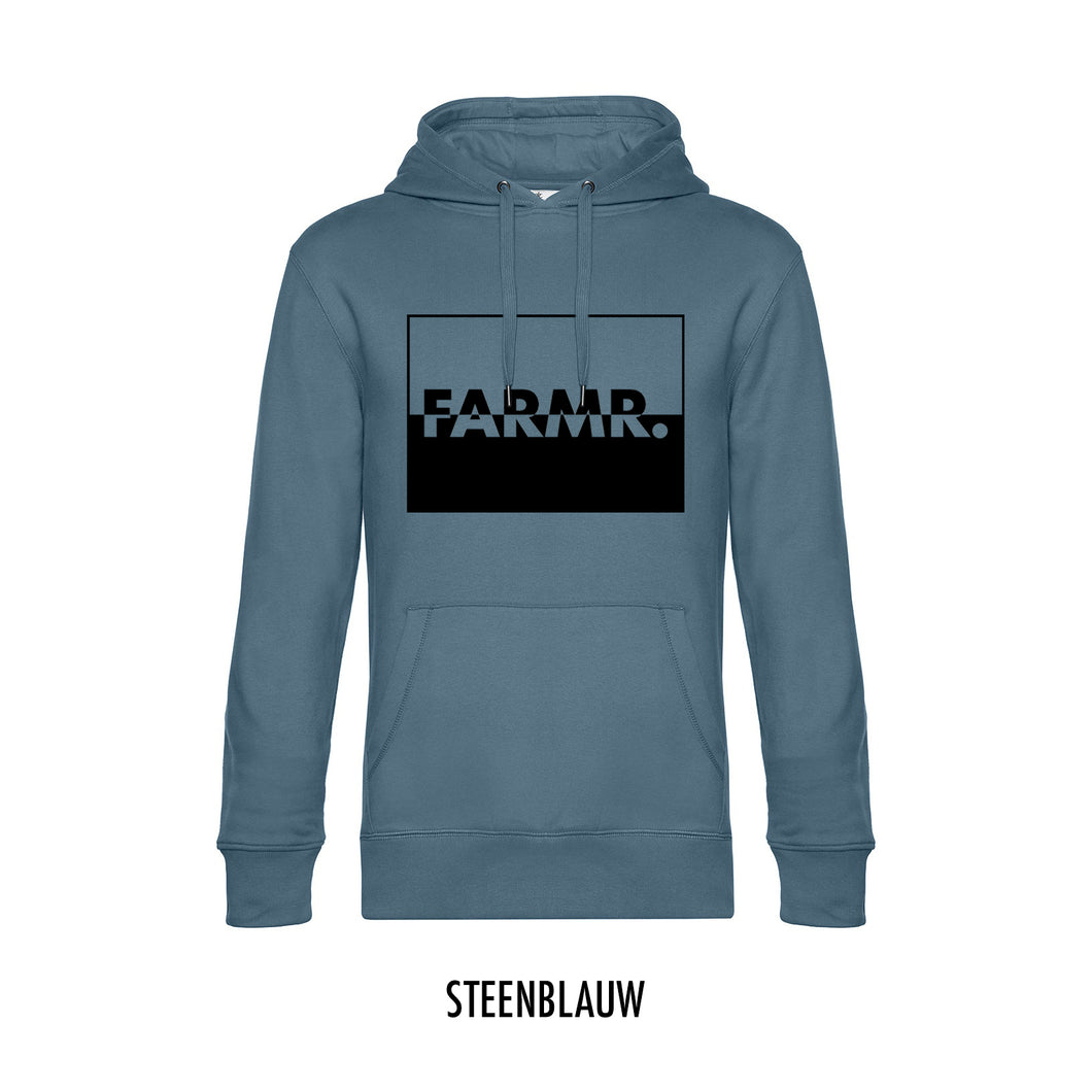 FARMR. Kleuren Hoodie met zwart yingyang logo