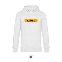 Afbeelding in Gallery-weergave laden, FARMR. Basic Hoodie met geel block logo
