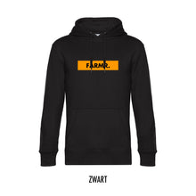 Load image into Gallery viewer, FARMR. Basic Hoodie met geel block logo
